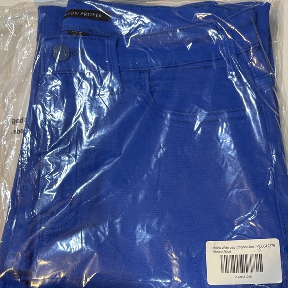 Boston Proper Blue Wide Leg Pants - Picture 2 of 2